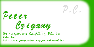 peter czigany business card